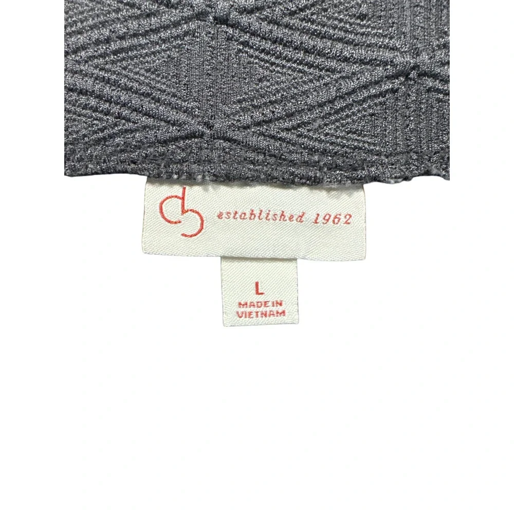 Dress Barn Elastic‎ Waist Pencil Skirt Geometric Pattern Textured Gray Size L